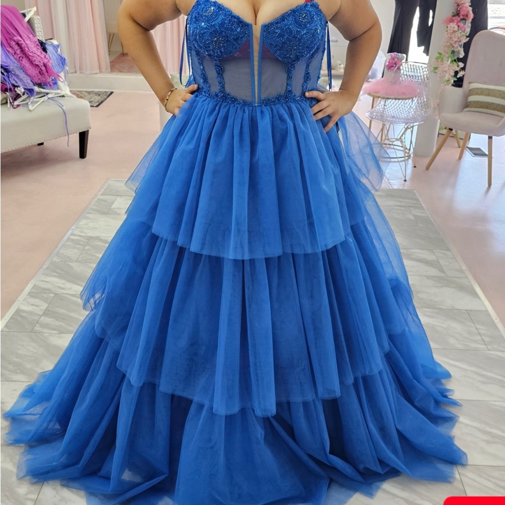 Ashley Lauren Prom Dress #11462 Shade:Peacock Size: 16